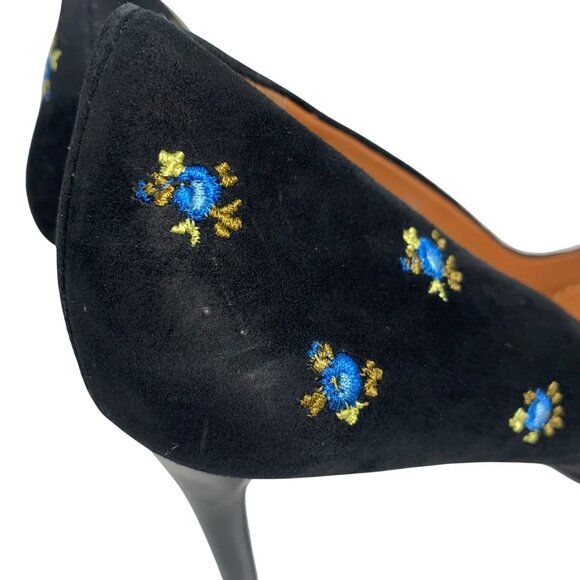 COACH Prairie Suede Embroidered Floral Pumps Womens SZ 7B FG1356 NWOB - Picture 6 of 6